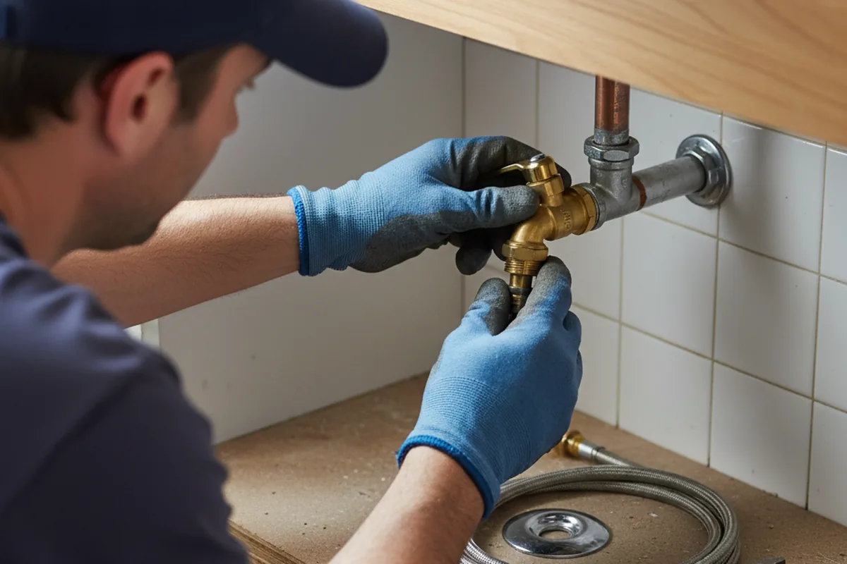 Shutoff valve and fitting work during Emergency Plumbing in Olivehurst
